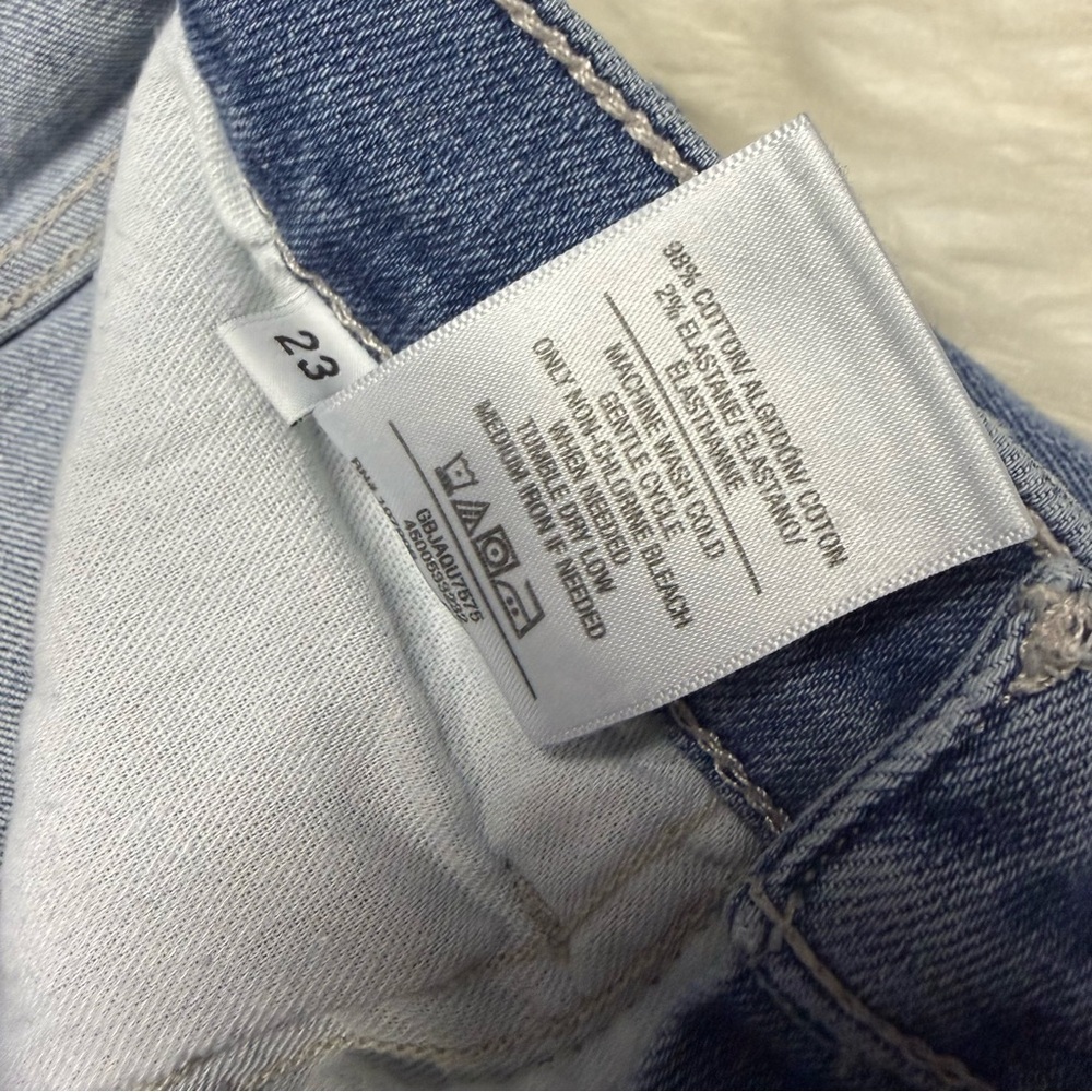 Hudson Wide Leg Jeans Rosalie Aquarius Jeans Size 23 Mid Rise Light Wash - Picture 6 of 9